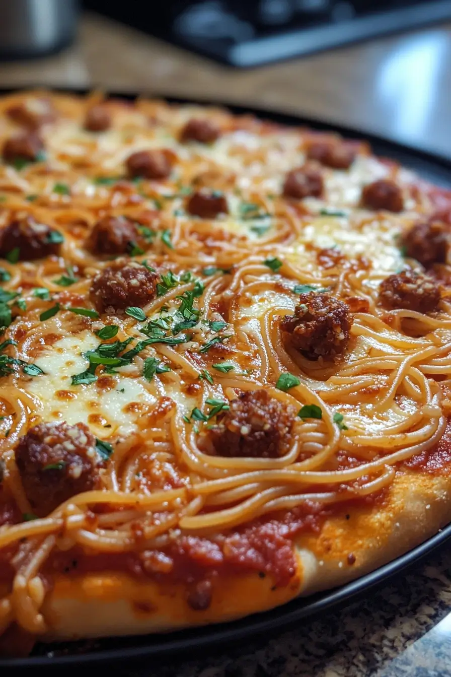 Spaghetti Pizza