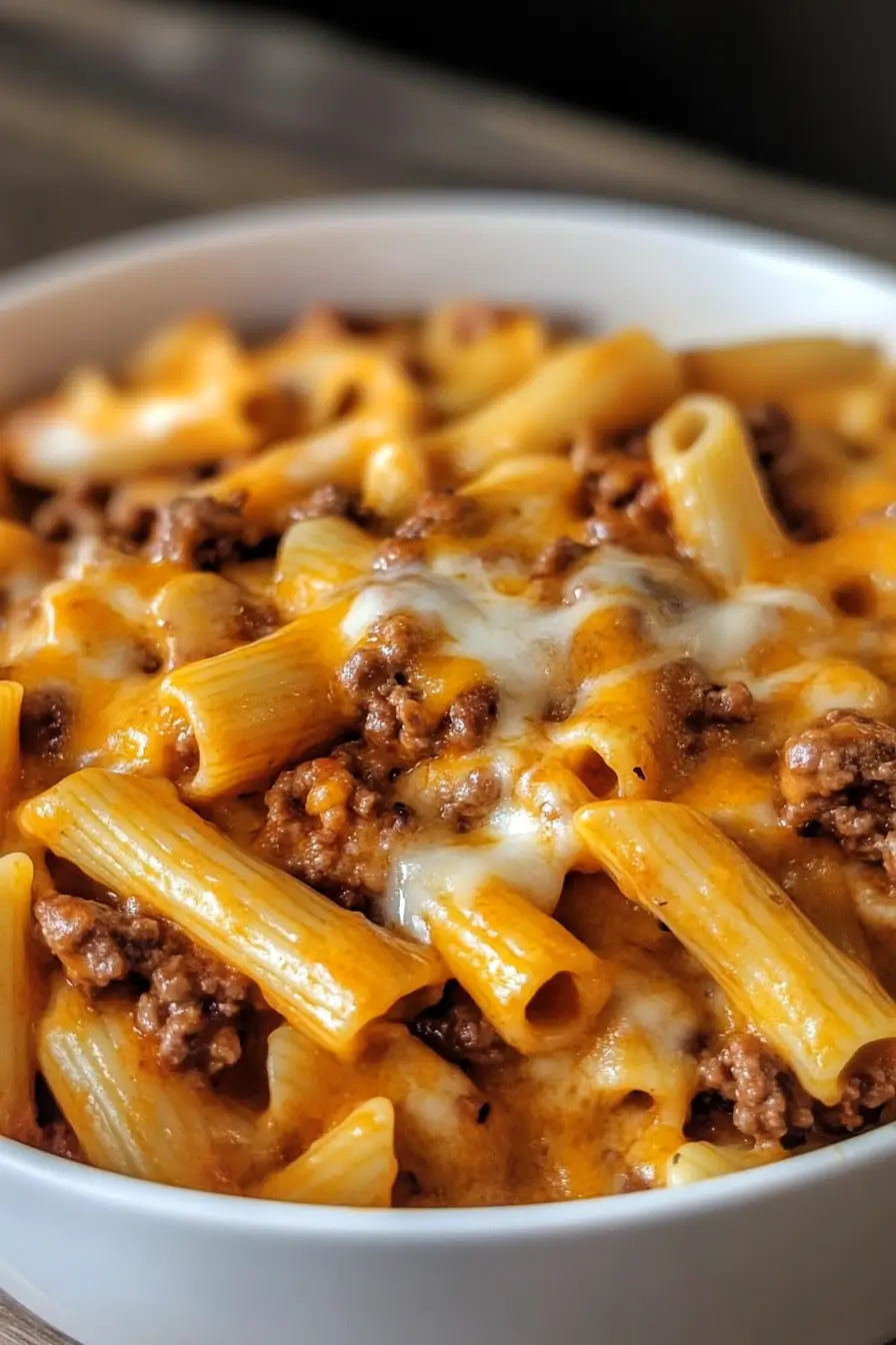 Cheesy Sloppy Cheeseburger Pasta