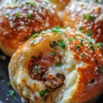 Garlic Parmesan Cheeseburger Bombs