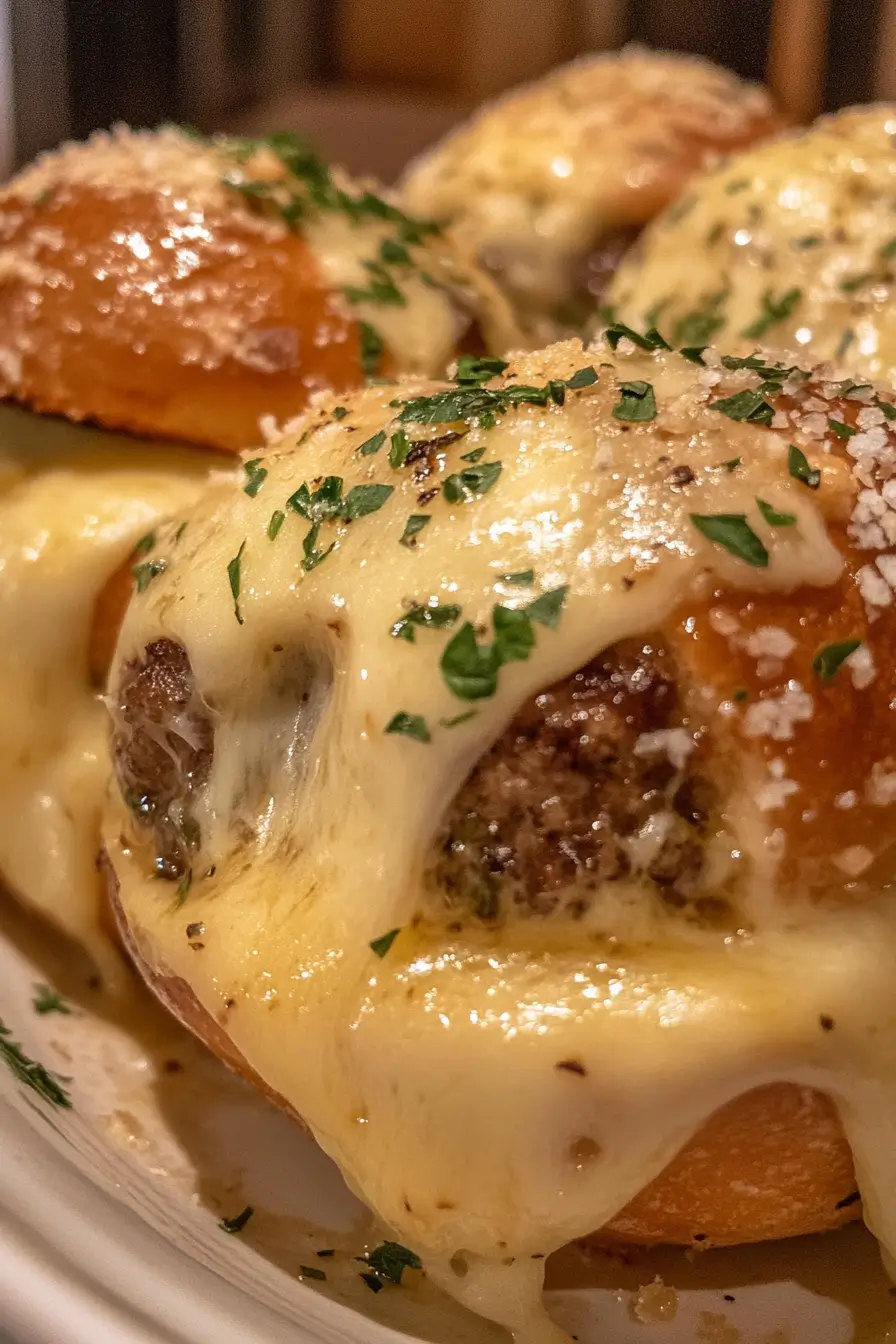 Garlic Parmesan Cheeseburger Bombs