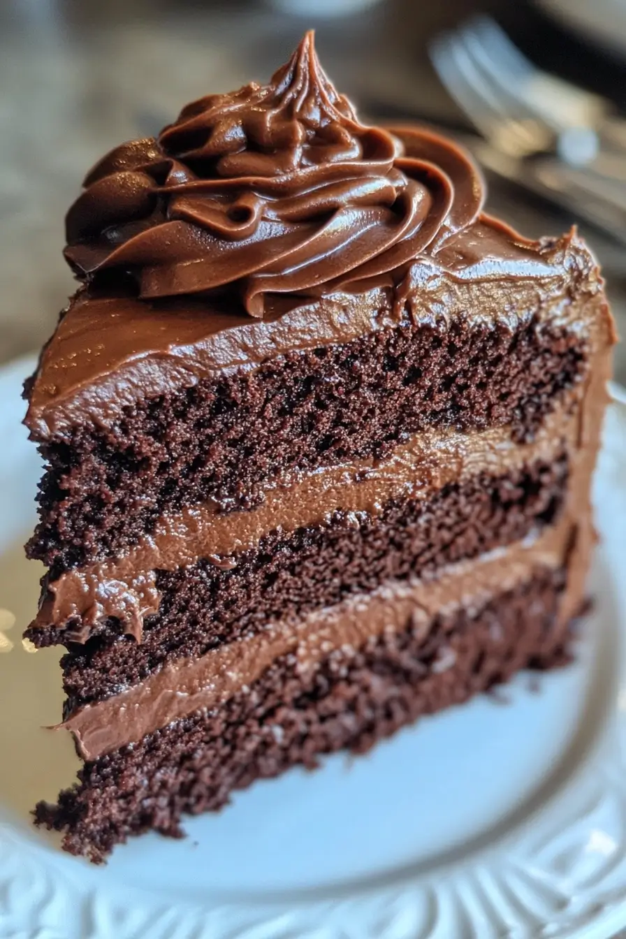 Moist Chocolate Cake with Frosting