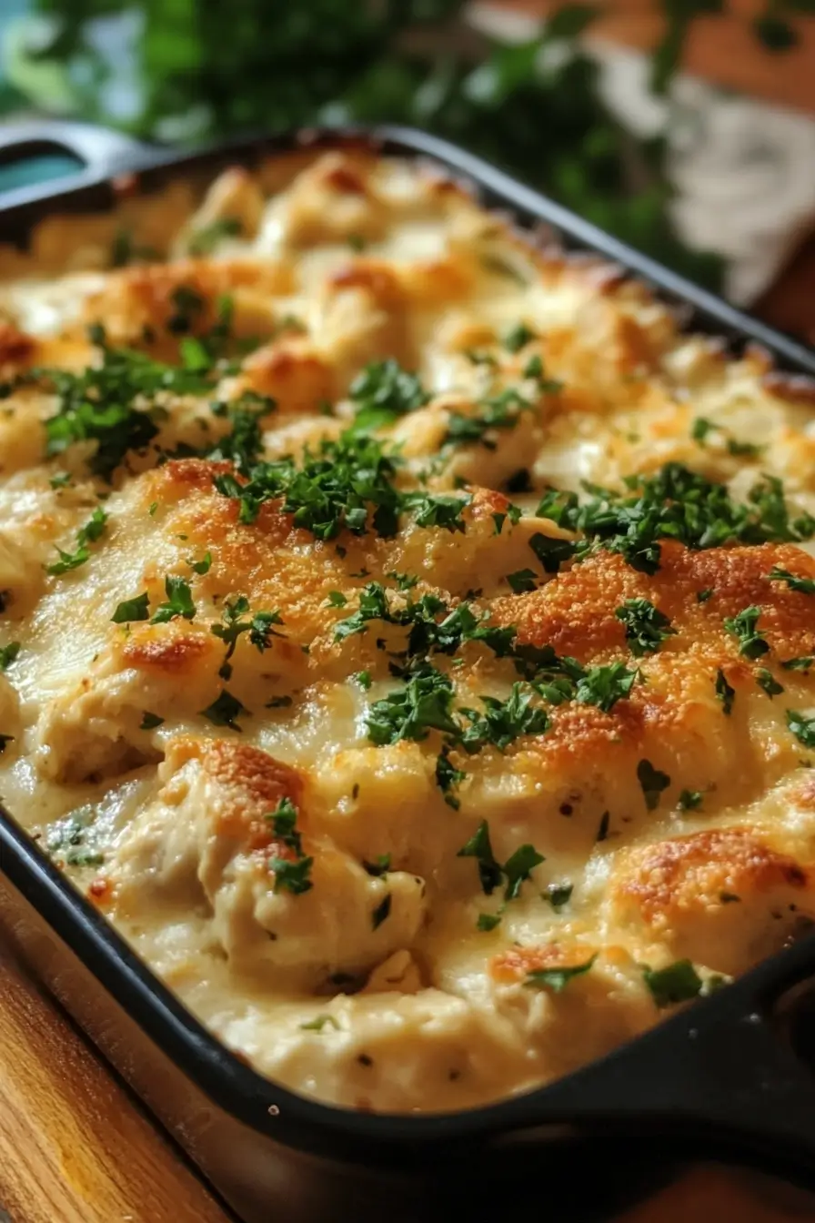 Southwest Chicken Alfredo Bake