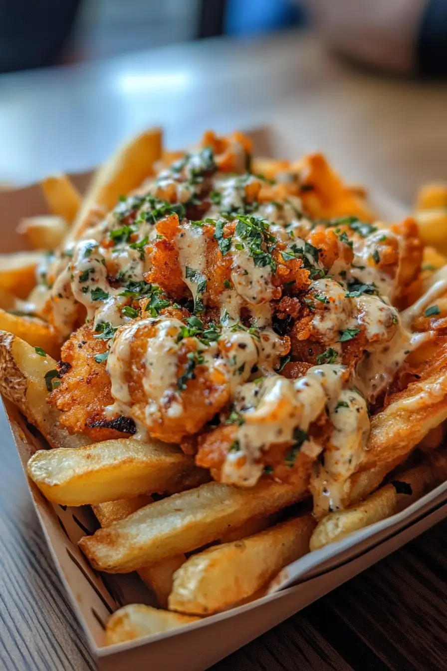 Truffle Fries with Spicy Chicken