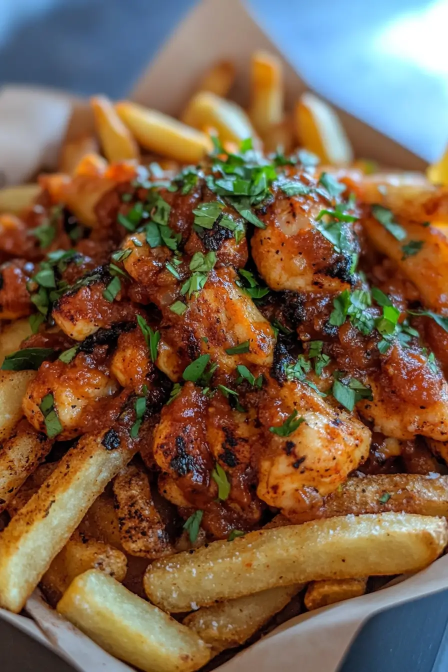 Truffle Fries with Spicy Chicken