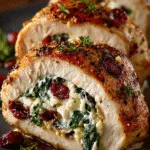 Cranberry & Spinach Stuffed Chicken Breasts with Brie